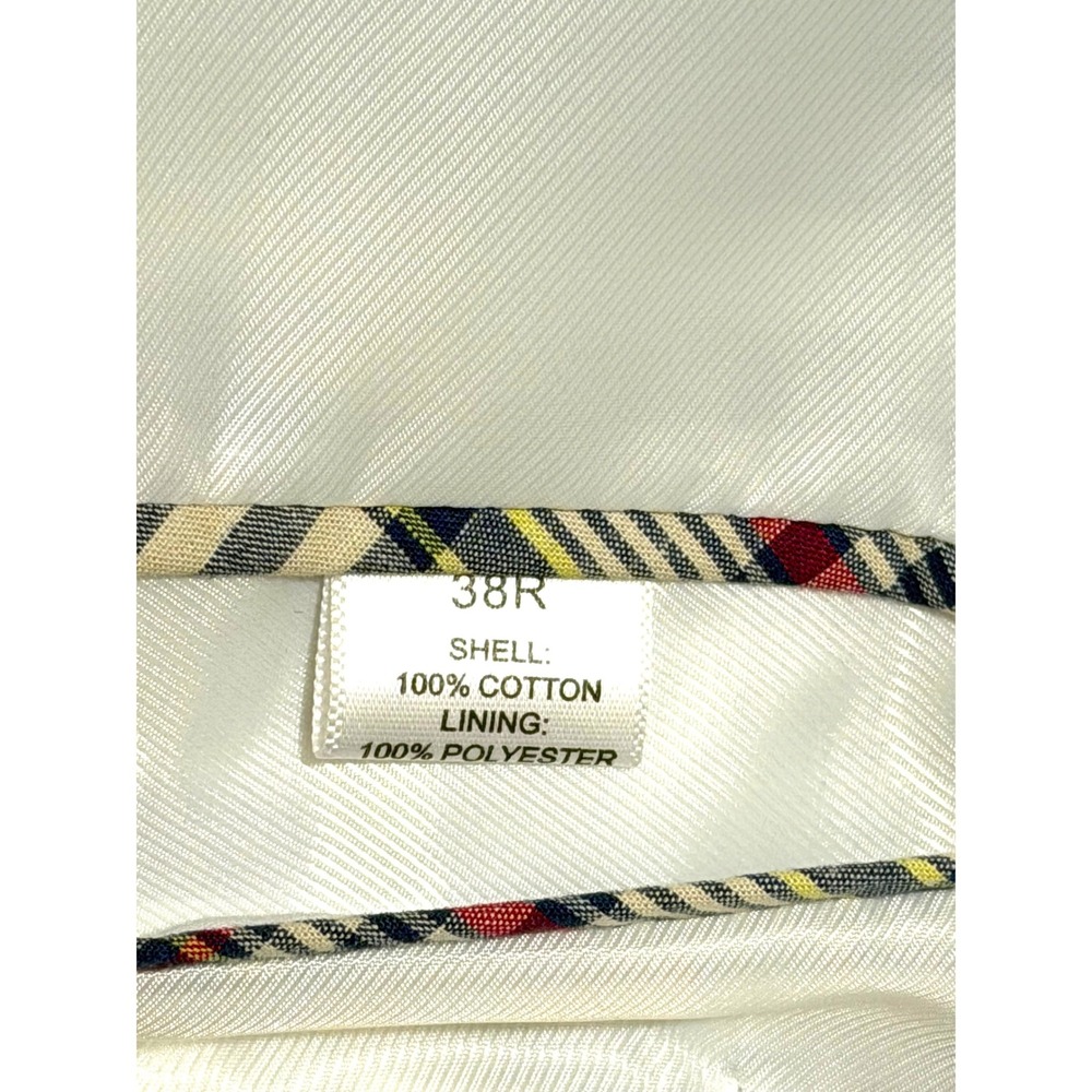 Saddlebred Mens 38R Blue White Striped Seersucker Blazer Sport Coat B4620J NWT - Picture 5 of 5